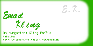 emod kling business card